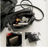 Gothic Crystal Skull Black Patent Mini Box Bag Crossbody Satchel Handbag NEW
