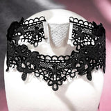 Gothic Lace Choker Necklace for Women - Black Punk Horror Accessory Gift