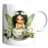 Green Fairy Teacup Mug – 11oz/15oz Microwave & Dishwasher Safe – Gift Mug
