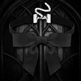 Gothic Choker Necklace Women Black Satin Bow Rhinestone Punk Collar Accessory