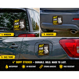Not For Sale Eagle Flag 4 Inch BOPP Waterproof Car Sticker Decal