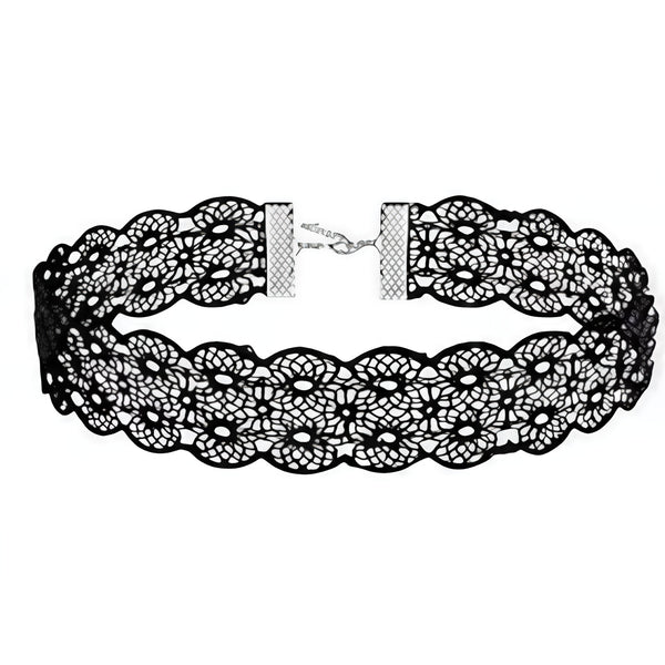 Black Gothic Lace Choker Necklace for Women Punk Floral Collar Jewelry Gift