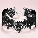 Gothic Lace Choker Necklace for Women - Black Punk Horror Accessory Gift