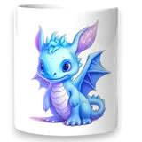 "Adorable Baby Ice Dragon Mug - Cute Fantasy Creature Coffee Cup"