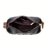 Vintage Floral Crossbody Bag Women Boston Pillow Style Faux Leather Purse