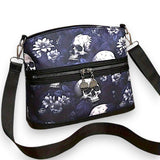 Gothic Skull Crossbody Bag Dark Floral Punk Shoulder Purse Alternative Fashion