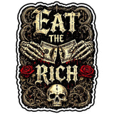 Eat The Rich 4 Inch Gothic Skull Sticker Waterproof Decal for Car Laptop