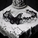 Gothic Black Lace Choker Necklace for Women - Punk Fashion Accessory