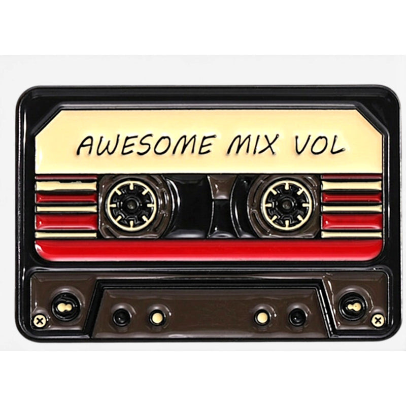 Retro Mix Cassette Tape Enamel Pin Humor Meme Lapel Pin Jacket Backpack