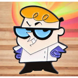 Dexter Cartoon Enamel Pin Retro 90s Cartoon Nerd Geek Badge Pin