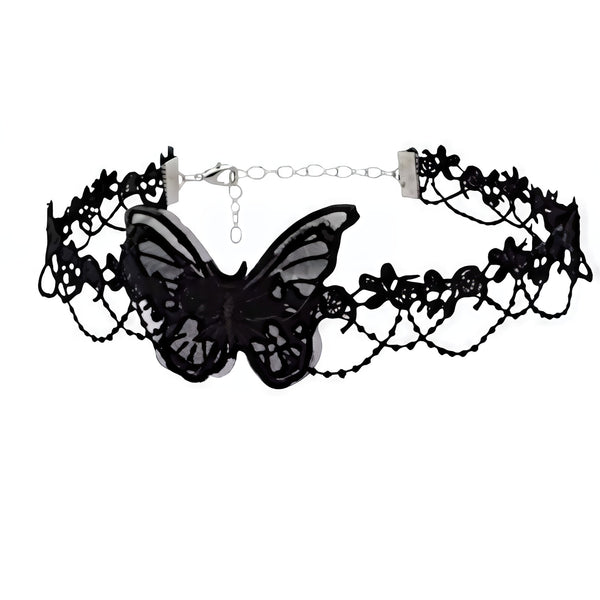 Gothic Black Lace Choker Necklace for Women - Punk Fashion Accessory
