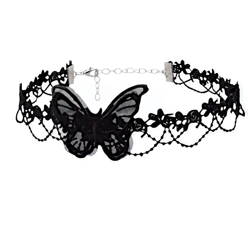 Gothic Black Lace Choker Necklace for Women - Punk Fashion Accessory
