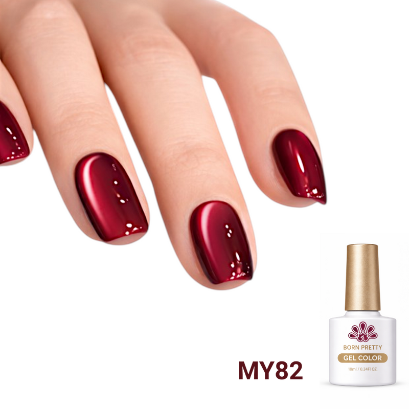 Born Pretty MY82 Berry Red Cat Eye Magnetic Gel Nail Polish 10ml Deep Crimson