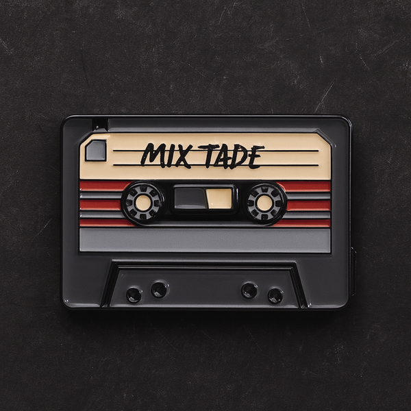 Retro Mix  Cassette Tape Enamel Pin Humor Meme Lapel Pin Jacket Backpack