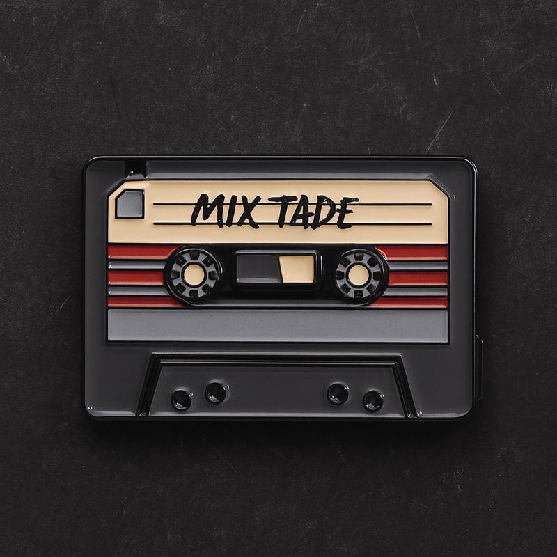 Retro Mix  Cassette Tape Enamel Pin Humor Meme Lapel Pin Jacket Backpack