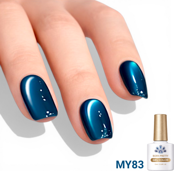 Born Pretty MY83 Sea Blue Cat Eye Magnetic Gel Nail Polish 10ml Teal