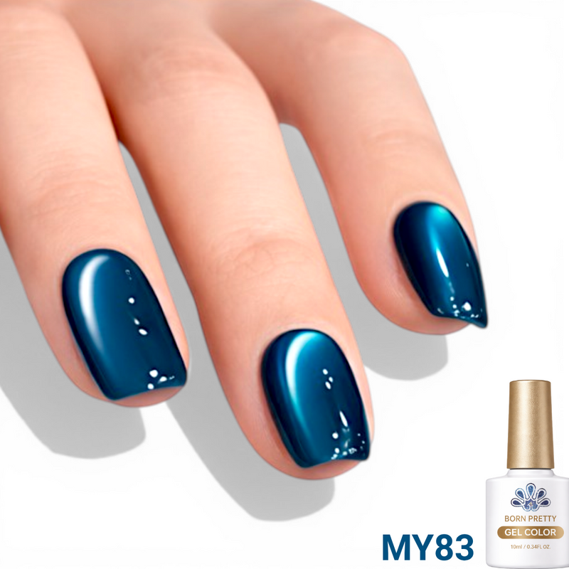 Born Pretty MY83 Sea Blue Cat Eye Magnetic Gel Nail Polish 10ml Teal