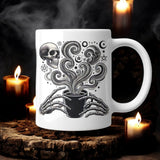 Skeleton Hands Coffee Mug 11oz 15oz Gothic Halloween Skull Coffee Cup