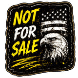 Not For Sale Eagle Flag 4 Inch BOPP Waterproof Car Sticker Decal