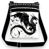 Small Canvas Crossbody Phone Bag with National Pattern for Women and Girls