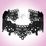 Gothic Lace Choker Necklace for Women - Black Punk Horror Accessory Gift