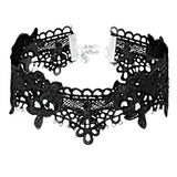 Gothic Lace Choker Necklace for Women - Black Punk Horror Accessory Gift