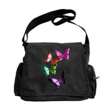 Butterfly Messenger Bag Colorful Gothic Crossbody Shoulder School Satchel