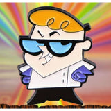 Dexter Cartoon Enamel Pin Retro 90s Cartoon Nerd Geek Badge Pin