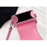 Pink Gothic Coffin Crossbody Bag with Studs & Chain | Punk Rock Shoulder Purse