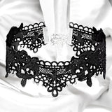 Gothic Lace Choker Necklace for Women - Black Punk Horror Accessory Gift