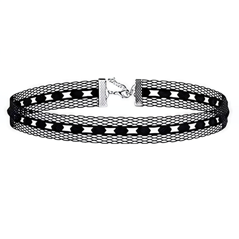 Black Lace Choker Necklace for Women, Gothic Punk Retro Jewelry Elegance