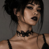 Gothic Black Lace Choker Necklace for Women - Punk Fashion Accessory