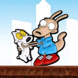 Rocko Enamel Pin Rocko's Modern Life Humor Meme Collectible Pin for Jackets