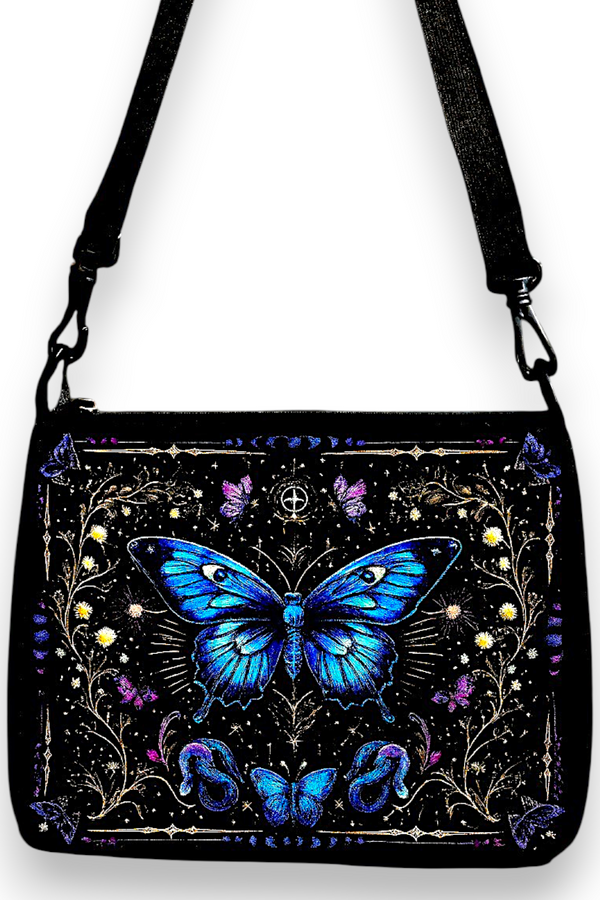 Small Canvas Crossbody Bag 9.4x7 Lightweight Adjustable Purse for Women