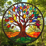 8" Tree of Life Suncatcher – Colorful Acrylic Window Hanging 2D Decor