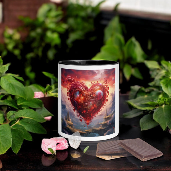 "Heart of Passion Mug - Romantic Fantasy Art Coffee Cup for Love