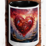"Heart of Passion Mug - Romantic Fantasy Art Coffee Cup for Love