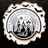 God Forbid Women Have Hobbies Enamel Pin Witch Feminist Gothic Brooch