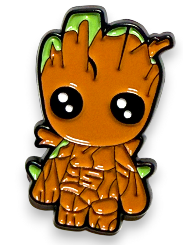 Groot Enamel Pin – Kawaii Forest Baby Pin, Nature Fantasy Lapel