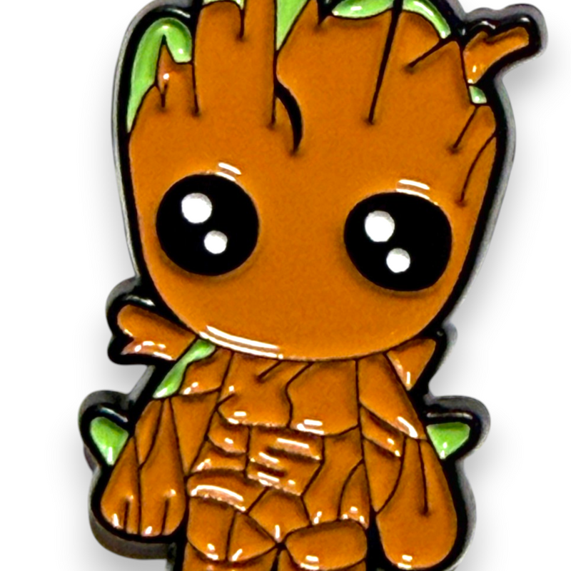 Groot Enamel Pin – Kawaii Forest Baby Pin, Nature Fantasy Lapel