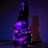Purple Skull Sling Bag 15" Crossbody Chest Backpack with Pockets Gothic Neon Art