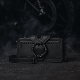Women’s Retro Rivet Clutch Bag Motorcycle Purse Chain Crossbody