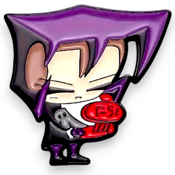 Invader Zim Gaz Enamel Pin – Cute Cartoon Collectible Lapel Badge Gift for Fans