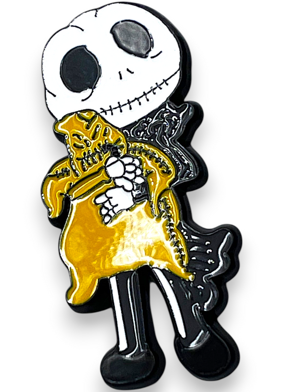 Jack Skellington Oogie Boogie Enamel Pin Gothic Nightmare Horror Badge