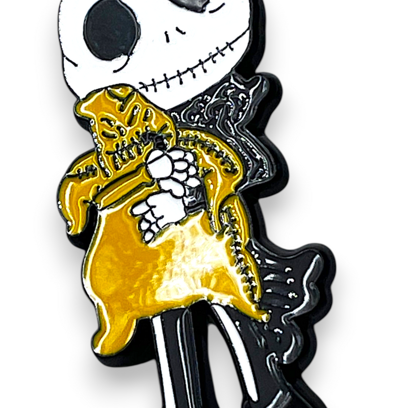 Jack Skellington Oogie Boogie Enamel Pin Gothic Nightmare Horror Badge