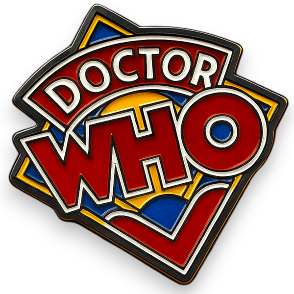 Doctor Who Enamel Pin • Retro Logo Collector Pin • Sci-Fi Fan Gift • Time Travel