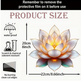 Lotus Flower Suncatcher 8.6 Inch Faux Stained Glass Window Decor Gift