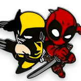 Marvel Deadpool  Wolverine Enamel Pin – Superhero Collectible Badge Gift