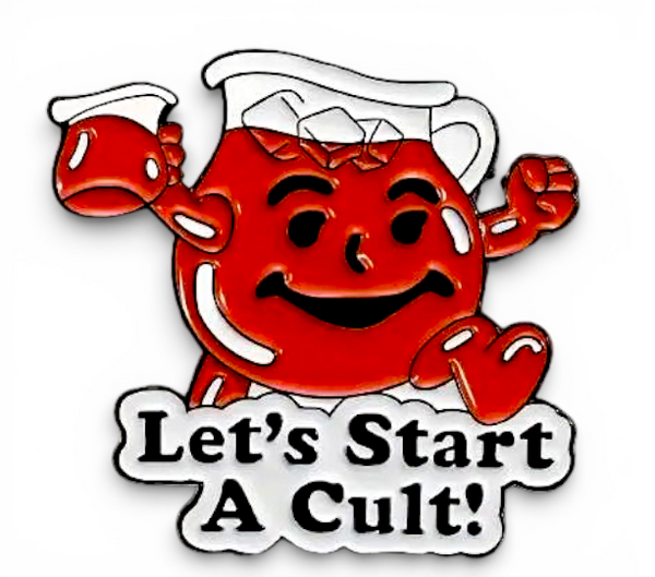 Funny Kool-Aid Pitcher Enamel Pin Let's Start A Cult Badge Novelty Gift