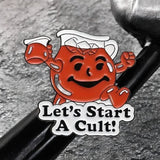 Funny Kool-Aid Pitcher Enamel Pin Let's Start A Cult Badge Novelty Gift